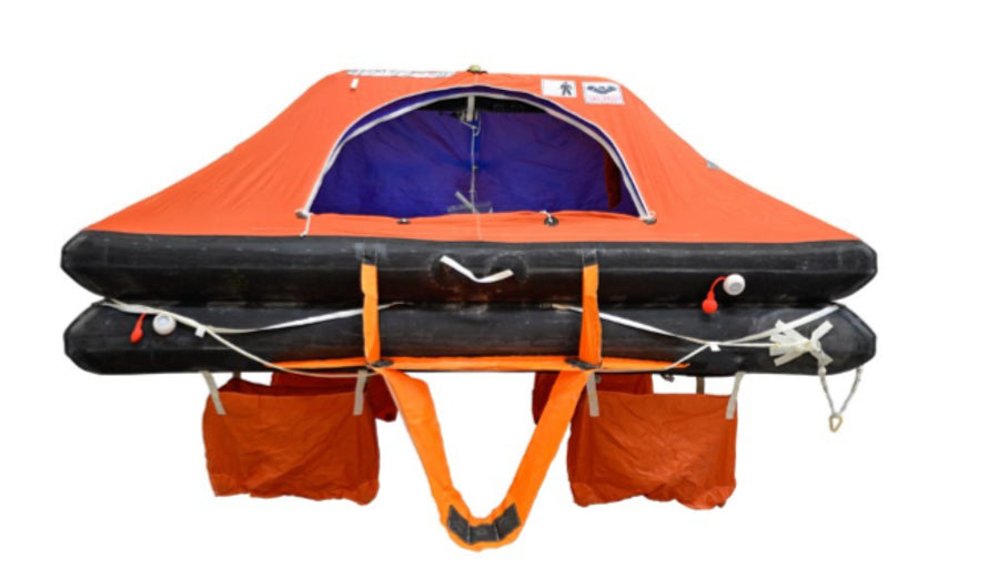Liferaft - 4DK+, throw overboard, square container, SOLAS B-pack (4 pers.)